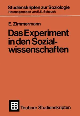 Immagine prodotto di Das Experiment in den Sozialwissenschaften