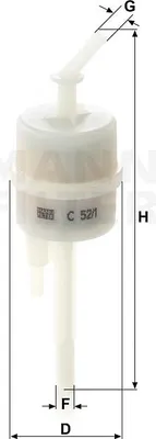 Obrázek produktu pro Filtr, odvzdušňovací (palivová nádrž) MANN-FILTER C 52/1