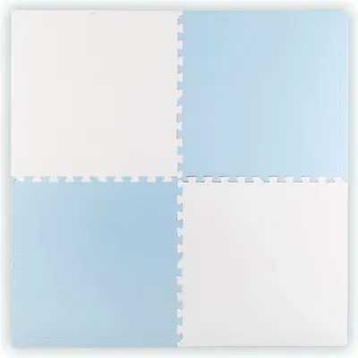 Obrázok produktu pre Ricokids veľká penová podložka na puzzle 60x60 cm 4 ks modrá a biela