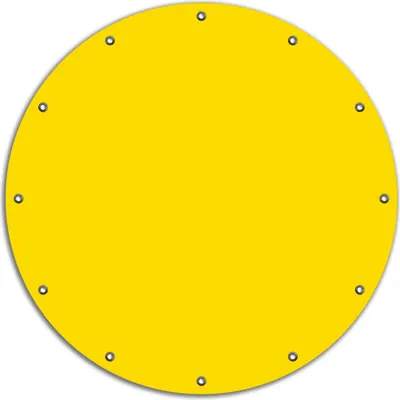 Produktbild von Wallario rundes Outdoor-Poster für Garten oder Balkon, Motiv Gelb, 90 cm Durchmesser