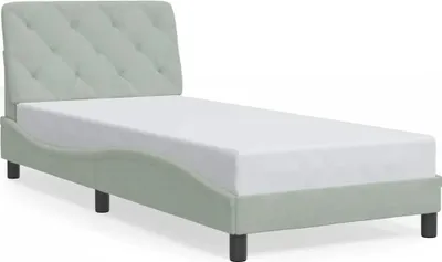 Immagine prodotto di vidaXL Struttura letto senza materasso grigio chiaro 90x200 cm in velluto