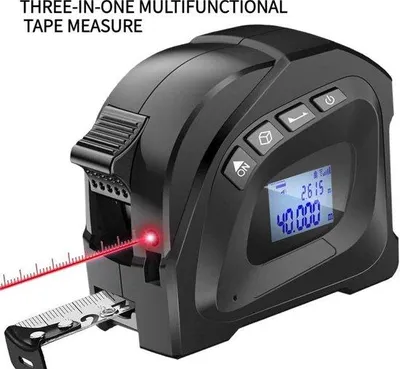 Productafbeelding van Lasermeter 40 meter, automatisch, met display en een meetlint van 5 meter
