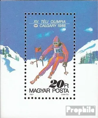 Produktbild von Briefmarken Ungarn 1987 Mi Block193A (kompl.Ausg.) postfrisch Olympische Winterspiele 88