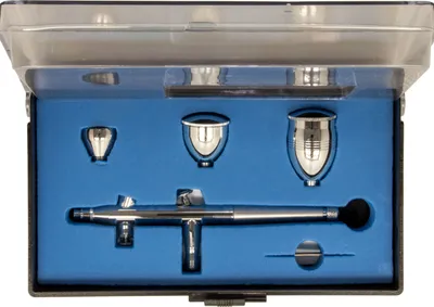 Produktbild von Airbrushpistole ABC-186 Fließbecherpistole 0,3mm mit 3 Farbbechern