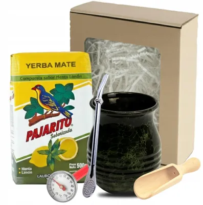 Zdjęcie produktu dla Zestaw Prezentowy Yerba Mate Pajarito Menta Limon Cytrynowa i Akcesoria