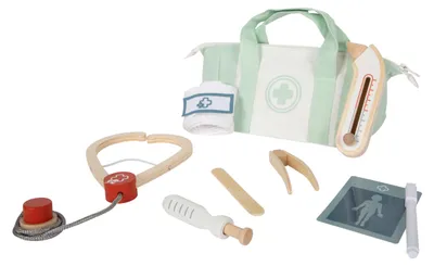 Produktbild von Arzttasche Spielset Salbeigrün