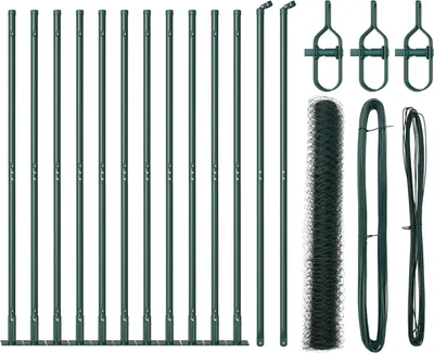 Produktbild von Möbel Zaunset Set aus 2 Grün Stahl 25 x 1,2 m Langlebig Zaunset - Zaunzubehör 3353522