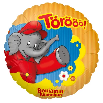 Produktbild von Benjamin Blümchen Folienballon - Rund  "Törööö!"