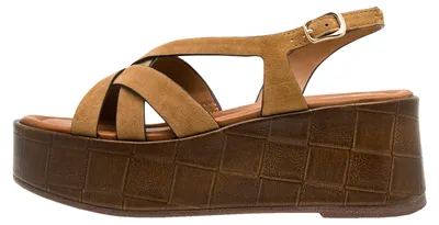 Produktbild von Tamaris Leder Sandalen mit Keilabsatz, Riemchen und Kompensationssohle