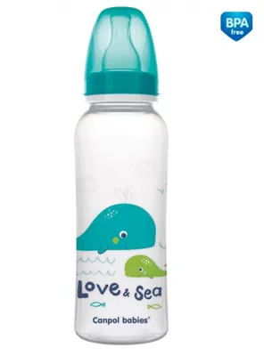 Obrázek produktu pro Canpol babies Lahvika s potiskem 250 ml Love&Sea - tyrkysov