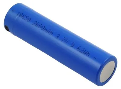 Produktbild von Akku 18650, Li-ion, 3,7V, 2600mAh, 9,6Wh, mit USB-C-Ladeanschluss