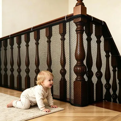 Imagen del producto de Red de seguridad para balcones, escaleras y barandillas (600 x 90 cm)