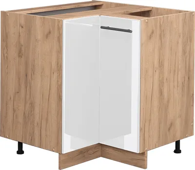 Produktbild von Eckunterschrank Vicco Fame-Line Weiß Hochglanz 80.5 cm ohne Arbeitsplatte, Model 38352