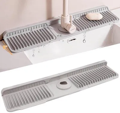 Produktbild von Silikon Abflusschutz für Spüle grau 60cm