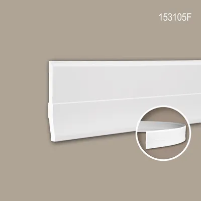 Produktbild von PROFHOME 153105F flexible Sockelleiste Fußleiste Stuckleiste 2 m
