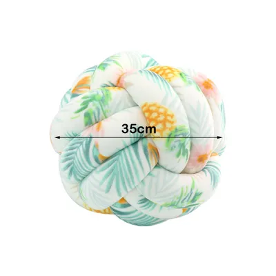 Produktbild von CANDeal 35cm Knotenkissen, Geknotetes Kissen für Sofa, Bett, Nachbildungat, Zierkissen Knoten, Knoten-Ball-Kissen, Baby Bett Zimmer Nachbildung Spielzeug handgemachtes, Kreativität Mode Geschenk