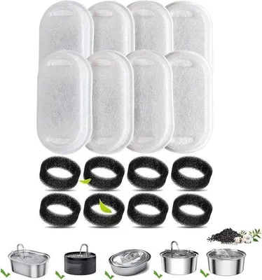 Obrázek produktu pro 16 kusů filtrů s aktivním uhlím pro fontánky pro kočky a psy