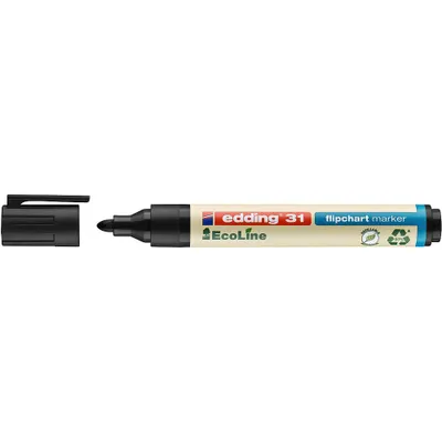 Produktbild von Edding 31 EcoLine, 1 Stück(e), Schwarz, Rundspitze, 1,5 mm, 3 mm, 138 mm