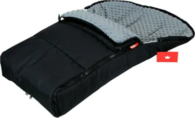 Produktbild von BABYLUX Fußsack 90cm MINKY Kinderwagen Buggy Babyschale Schwarz + dunkel Grau