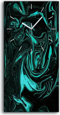 Produktbild von Wanduhr Bürouhr Leinwand Bild Geräuschlos 30x60 Malerei Abstrakte Kunst - weiße Hände