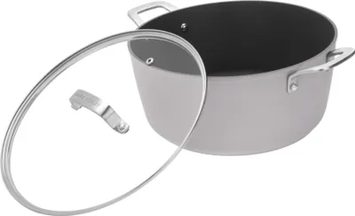Produktbild von Laura Ashley – Kochgeschirr – Schmortopf – 28 cm mit Antihaftbeschichtung und Glasdeckel in Dark Dove Grey von Pendeford
