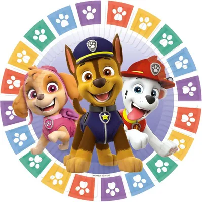 Produktbild von 8 Paw Patrol Fellhelden Pappteller 18cm