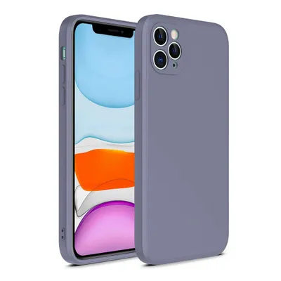 Produktbild von Smartphonica iPhone 11 Pro Silikonhülle mit weicher Innenseite - Lila Grau