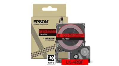 Obrázok produktu pre Epson LK-4RBF, Čierna, Červená, Tepelný prenos, LabelWorks LW-C410, 1,2 cm