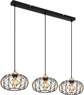 Produktbild von GLOBO Lighting Hängeleuchte GREYS LBH 95x28x150 cm schwarz Hängelampe