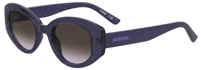 Immagine prodotto di Occhiali da sole MOSCHINO LOVE, modello MOL105/S, colore viola, in poliammide, da donna, taglia 50