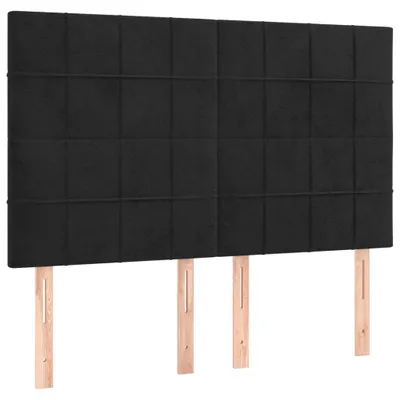 Produktbild von Kopfteil Schwarz 144x5x118/128 cm Samt