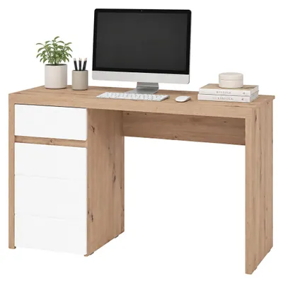 Produktbild von Bovec - Schreibtisch, 140x52x76h cm Eiche Knoten Braun, eine Schublade