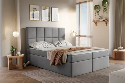 Produktbild von Kontinentalbett POLLY mit Taschenmatratze 160x200 cm Madryt 985 mit Topper