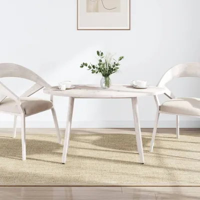 Immagine prodotto di Piano Tavolo Bianco 110x55x2,5 cm Legno Massello di Pino Ovale