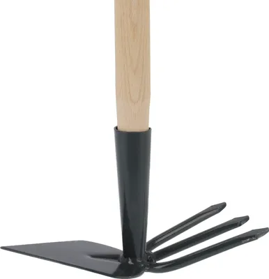 Immagine prodotto di KOTARBAU® Zappetta per la semina Zappetta per il giardino Zappetta per il diserbo Doppia zappa con lama a forma di cuore 3 rebbi per il trapianto Diserbo Manutenzione del giardino