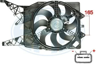 Obrázok produktu pre ERA 352059 Ventilátor chladenia motora Ventilátor chladiča pre OPEL Corsa D hatchback (S07) Vodný chladič Ø385 mm