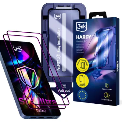 Immagine prodotto di 3mk Hardura 9H Samsung Galaxy S25 Ultra Vetro Temperato 2 Pezzi Applicatore Trasparente