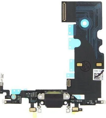 Produktbild von Kompatible Ladebuchse Mikrofon USB Dock Connector Flex Schwarz für iPhone 8 & Werkzeug