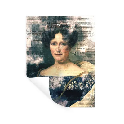 Produktbild von MuchoWow® Wandtattoo Wandsticker Wandaufkleber Johanna Henriette Engelen - Dubois Drahonet - Collage 60x80 cm Selbstklebend und Repositionierbar - Repositionierbar - Wasser abweisend