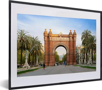 Produktbild von MuchoWow® MuchoWow® Gerahmtes Poster Hafen - Barcelona - Spanien 40x30 cm - Poster mit zchwarzem Bilderrahmen - Bilderrahmen - Poster im Rahmen