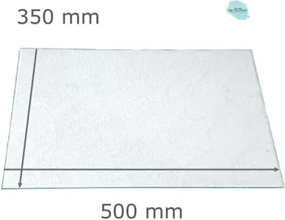Produktbild von Kühlschrank Einlegeboden - Strukturglas Kathedral 4 mm - eckige Ecken - 500 mm x 350 mm - (89,96 EUR / qm - Mindestbfl. 0,25 qm - Kantenb. 5,35 EUR / lfm)