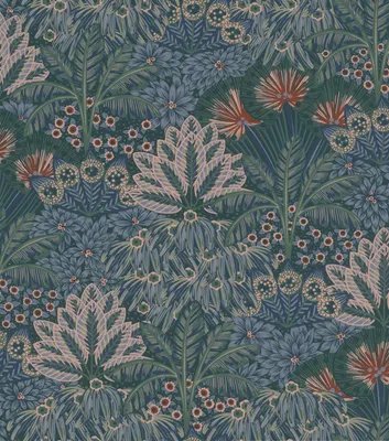 Produktbild von Rasch Exotisch Vliestapete in Blau-Blaugrau Sophia 711332