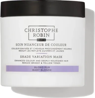 Zdjęcie produktu dla Christophe Robin Shade Variation Mask Odżywcza kremowa maska odświeżająca kolor włosów Baby Blonde, 250 ml
