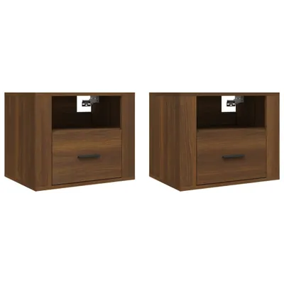 Produktbild von Wand-Nachttische 2 Stk. Braun Eichen-Optik 50x36x40 cm