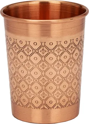 Produktbild von Mosaik Kupferbecher 300 ml - Handgefertigter Ayurvedischer Trinkbecher