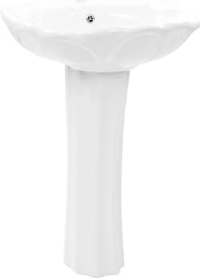 Produktbild von vidaXL Freistehendes Waschbecken mit Säule Keramik Weiß 580x510x200 mm