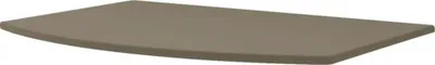 Produktbild von Baden Haus Waschtischplatte 70 cm x 51 cm x 1,6 cm Grau Braun Uni MDF Matt Ohne Ausschnitt Vague