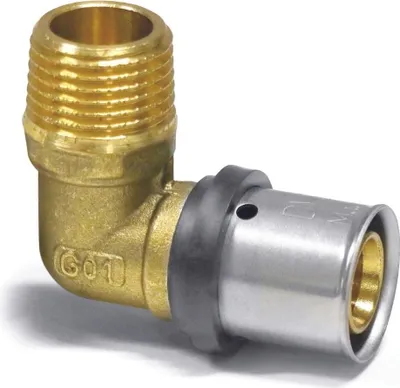 Produktbild von Pressfitting Übergangswinkel 16 x 2 - 1/2" AG