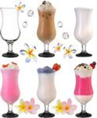 Produktbild von PLATINUX Cocktailgläser 400ml (max. 470ml) aus Glas Set 6-Teilig Longdrinkgläser Partygläser Hurricanegläser Groß Schwarz