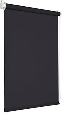 Immagine prodotto di Tenda a rullo nera, senza fori, per finestre e porte - 70 x 160 cm